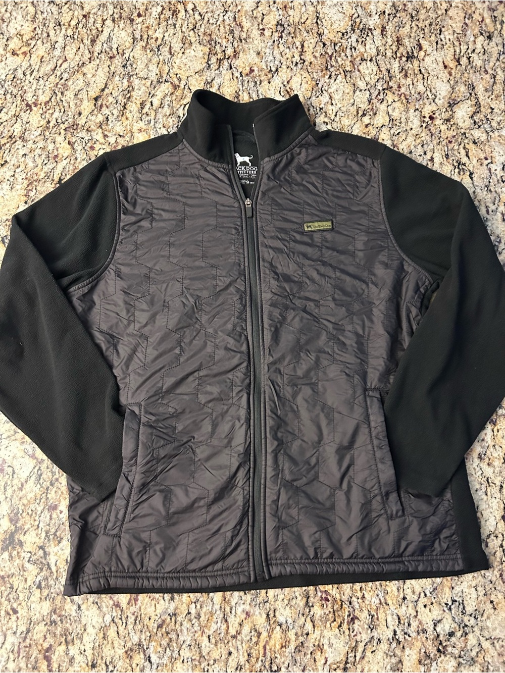 The Black Dog Men's Lightweight Black Quilted Jacket
